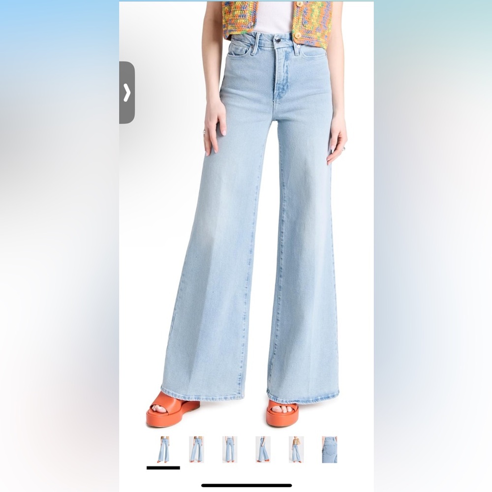 Good American Good Waist Palazzo jeans